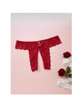 Tegan Fantezi Kadın 3'lü Özel Bölgeleri Açık Dantelli Tanga seti TG270045