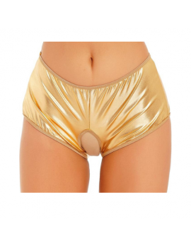 Tegan Fantezi Altın Özel Bölgeleri Açık Parlak Külot TG270050