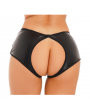 Tegan Fantezi Siyah Özel Bölgeleri Açık Parlak Külot TG270051
