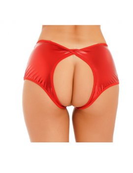 Tegan Fantezi Kırmızı Özel Bölgeleri Açık Parlak Külot TG270048