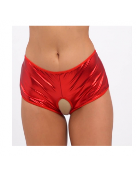 Tegan Fantezi Kırmızı Özel Bölgeleri Açık Parlak Külot TG270048