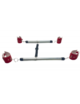 Tegan Fantezi Kırmızı Deri Seksi Borulu Yatak Kelepçesi TG275385