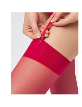 Tegan Kadın Kırmızı Düz Jartiyer Çorabı TG270433