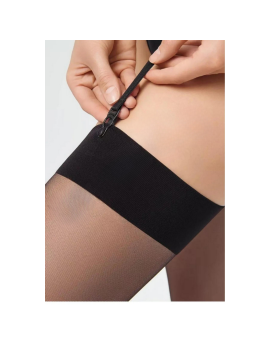 Tegan Kadın Siyah Düz Jartiyer Çorabı TG270434