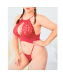 Tegan Fantezi Kırmızı Dantelli Bodysouit TG279255