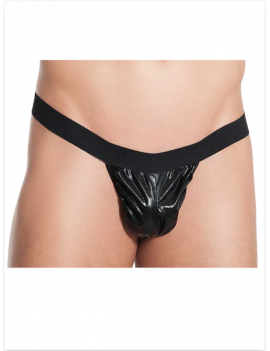 Tegan Fantezi Siyah Lame Seksi Erkek String - Tanga TG274589