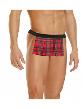 Tegan Fantezi Arkası Açık Ekoseli Erkek Etek TG274592