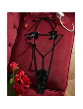 Tegan Büyük Beden Fantezi Fiyonklu Lastik Gecelik (Eldivensiz) TG2710139-B