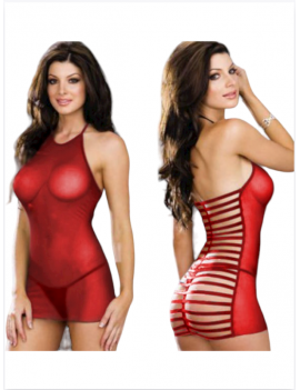 Tegan Fantezi Seksi Kırmızı Tül Babydoll Gecelik TG273218