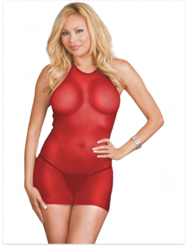 Tegan Büyük Beden Kırmızı Fantazi Seksi Tül Babydoll TG273223