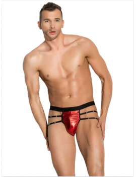 Tegan Fantezi Erkek Aşk Kırmızısı Seksi Metalli Tanga - String TG274598