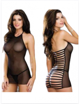 Tegan Fantazi Siyah Seksi Tül Babydoll Gecelik TG273217